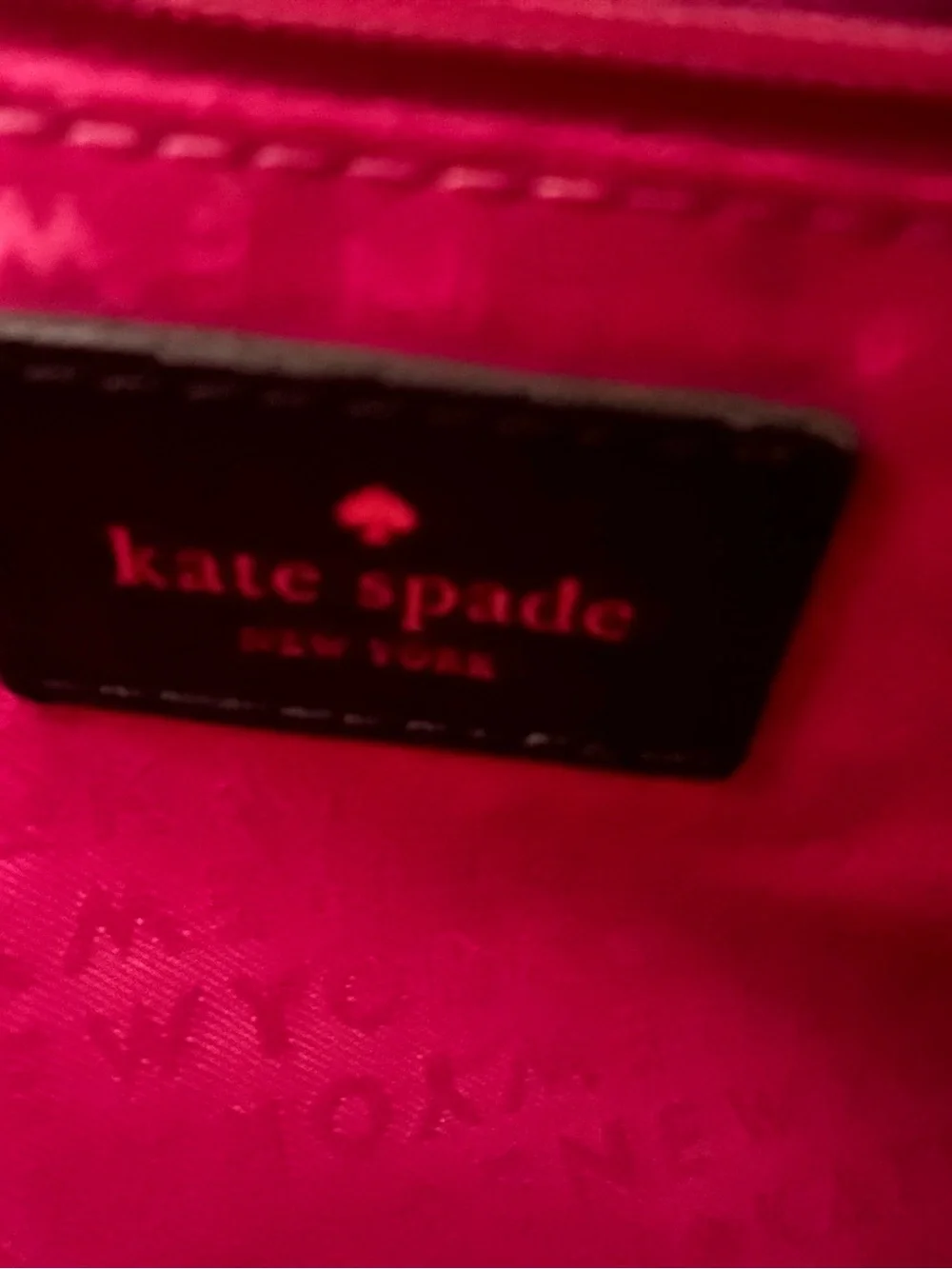 Kate Spade Montford Park Black & White Stripe Bag with Bow Accent